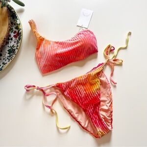 New • Dippin Daisys Velvet Ombré Cali Top & Laguna Bottom Bikini | Medium